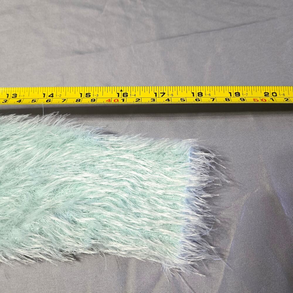 Almost Famous Sz Medium Mint Green Fuzzy Long Sleeve Sweater - Picture 7 of 8